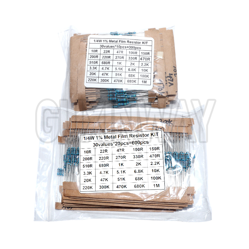 Resistor Kit 1 4W - Набор металлопленочных резисторов 1/4 Вт, 1%,