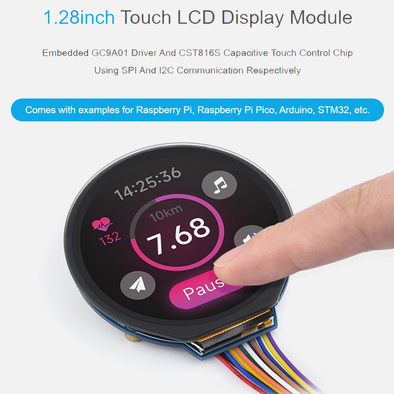 I2C Lcd Display - 1,28-дюймовый сенсорный ЖК-дисплей, модуль GC9A01, управляемый