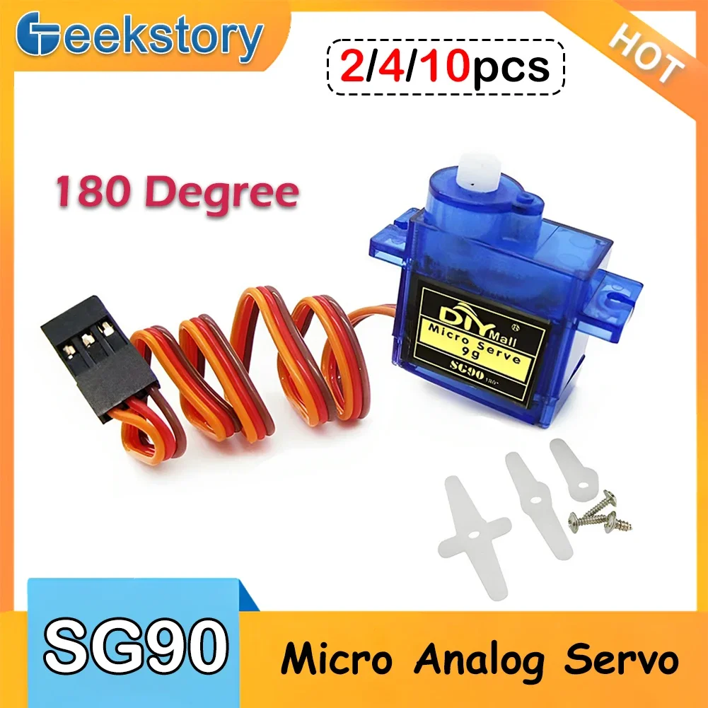 Servo Motor Sg90 - 2/4/10 шт. SG90 Серводвигатель 9G Микро
