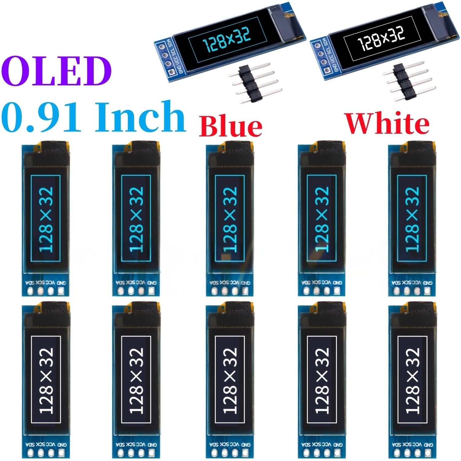 I2C Lcd Display - 0,91-дюймовый OLED LCD дисплей 128x32 IIC