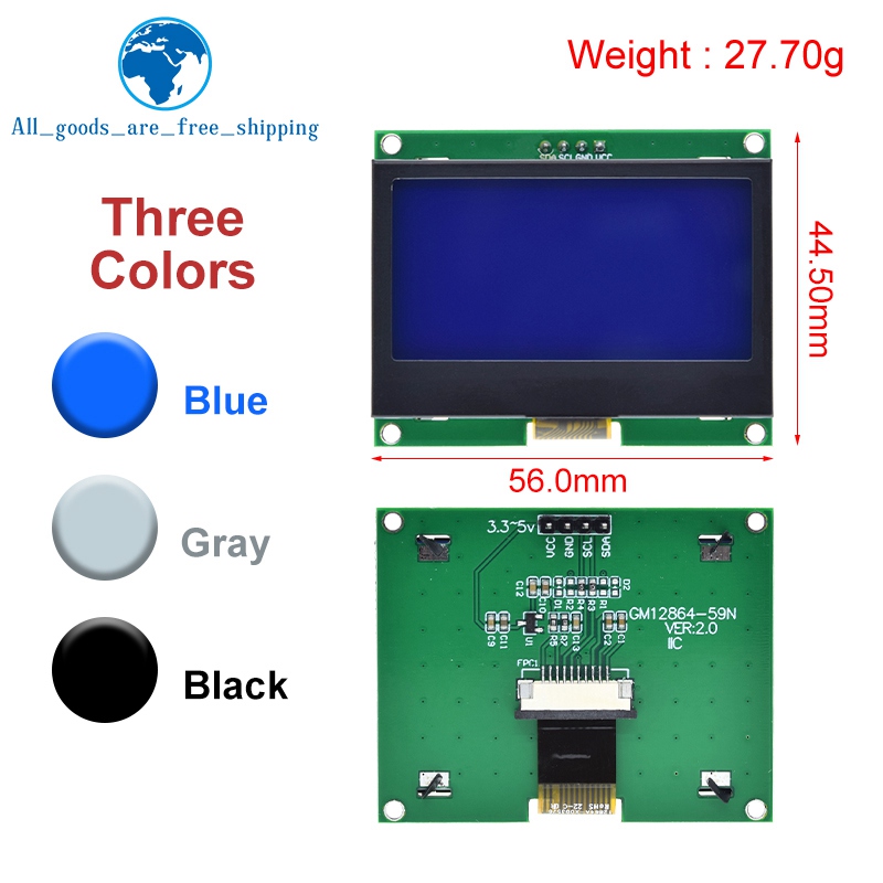 1/3 шт. 12864 IIC ЖК-модуль 12 – обзор и цена I2C Lcd Display