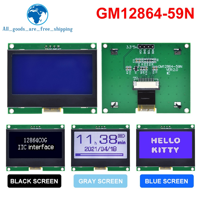 1/3 шт. 12864 IIC ЖК-модуль 12 – обзор и цена I2C Lcd Display