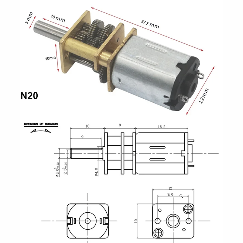 6 В 12 В 15-6000 об/мин GA12-N – обзор и цена Diy Electronics Motor