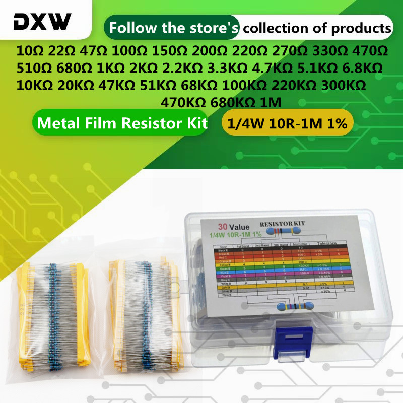 Комплект металлических пленочн – обзор и цена Resistor Kit 1 4W