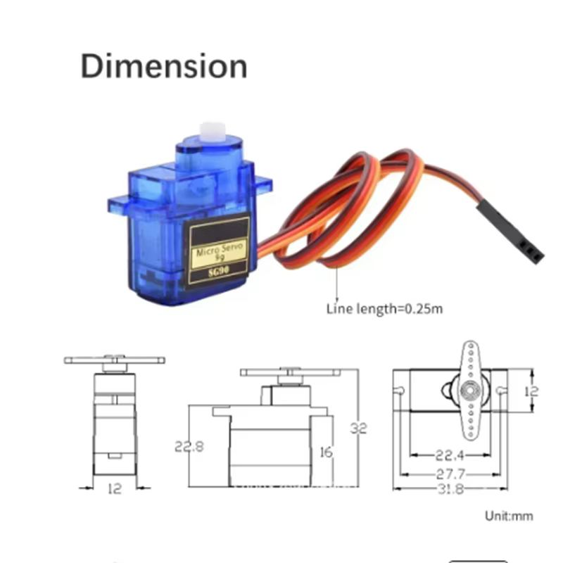 2/4 шт. микро-сервоприводы SG9 – обзор и цена Servo Motor Sg90