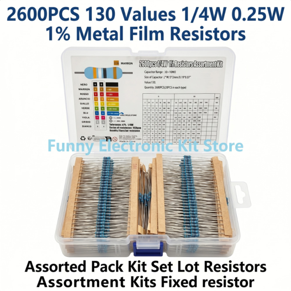 Набор металлических пленочных  – обзор и цена Resistor Kit 1 4W