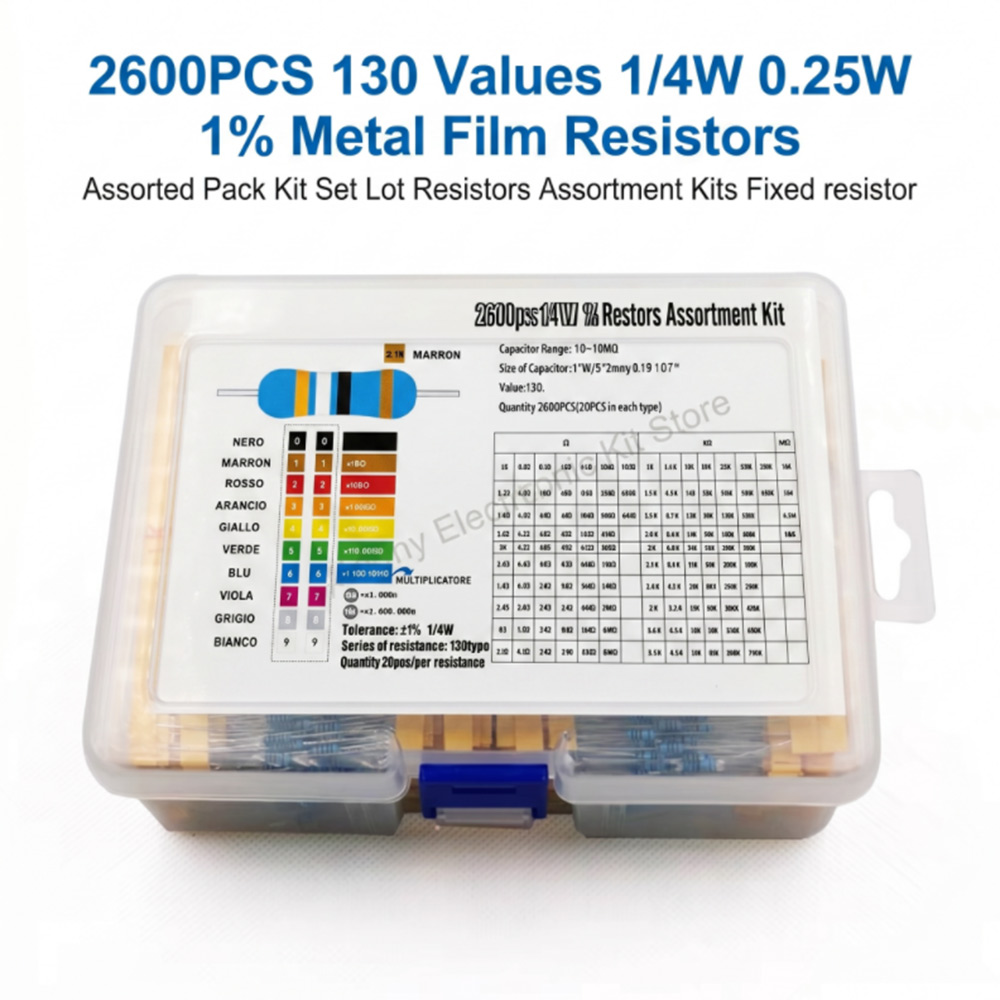 Набор металлических пленочных  – обзор и цена Resistor Kit 1 4W