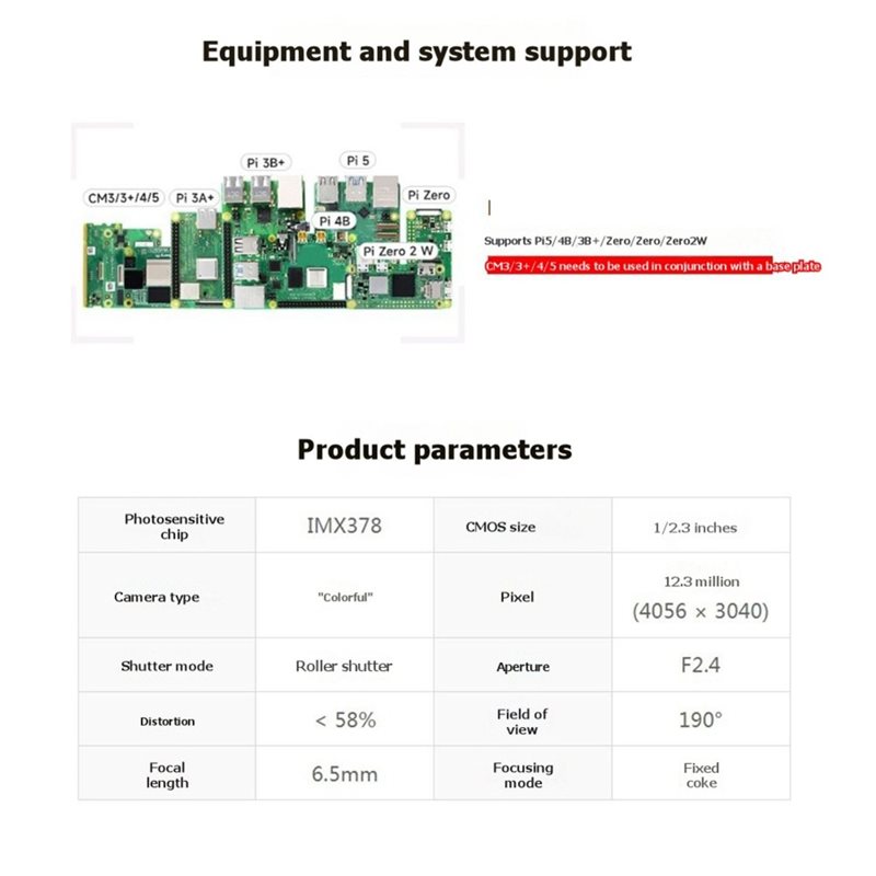 Модуль камеры IMX378-190 12.3  – обзор и цена Raspberry Pi Zero